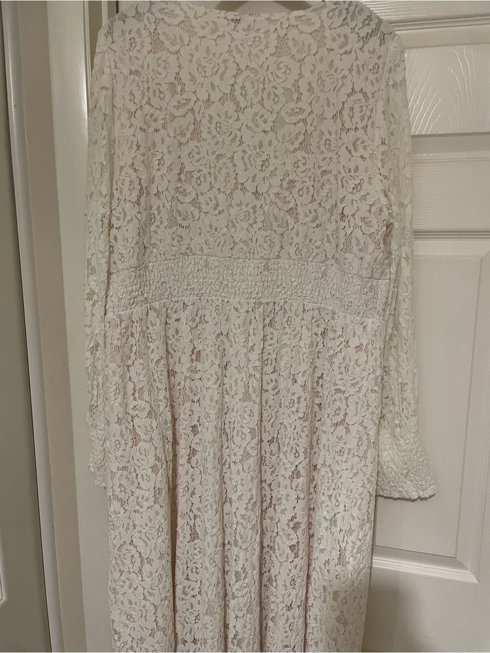 Baltic Born 3X Ivory Lace Maxi Dress Boho Romantic Long Sleeve Plus Size - Picture 4 of 5